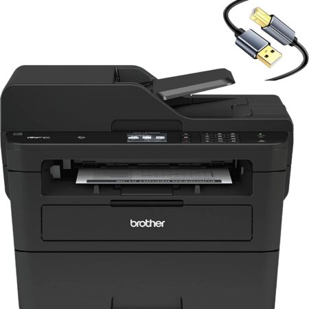 Brother MFC-L2750DWB All-in-One Wireless Monochrome Laser Printer for Office – 4-in-1 Print Copy Scan Fax – 2.7″ Touchscreen LCD, Auto Duplex Printing, 36 ppm, 50-Sheet ADF, Tillsiy Printer Cable